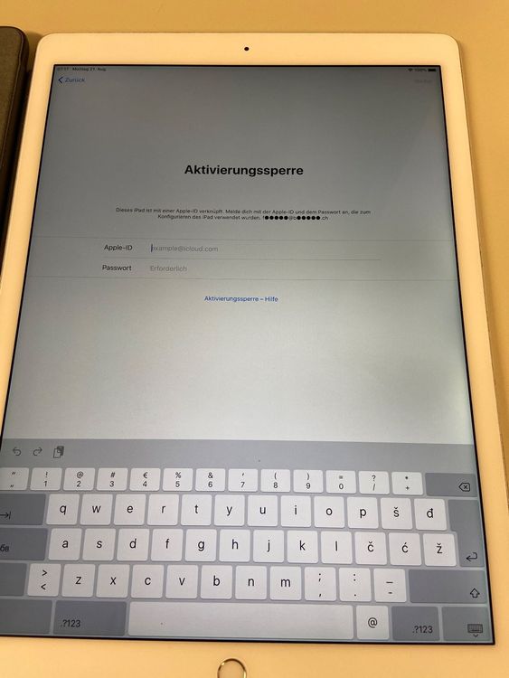 iPad Pro 12,9" zurückgesetzt, iCloud gesperrt mit Abdeckung Kaufen