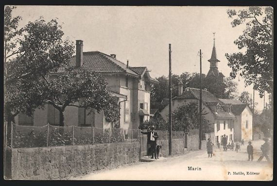 Cartoline postali: AK Marin, Strassenpartie im Ort, 1909 – Usato da Berlin venduto da bartko-reher