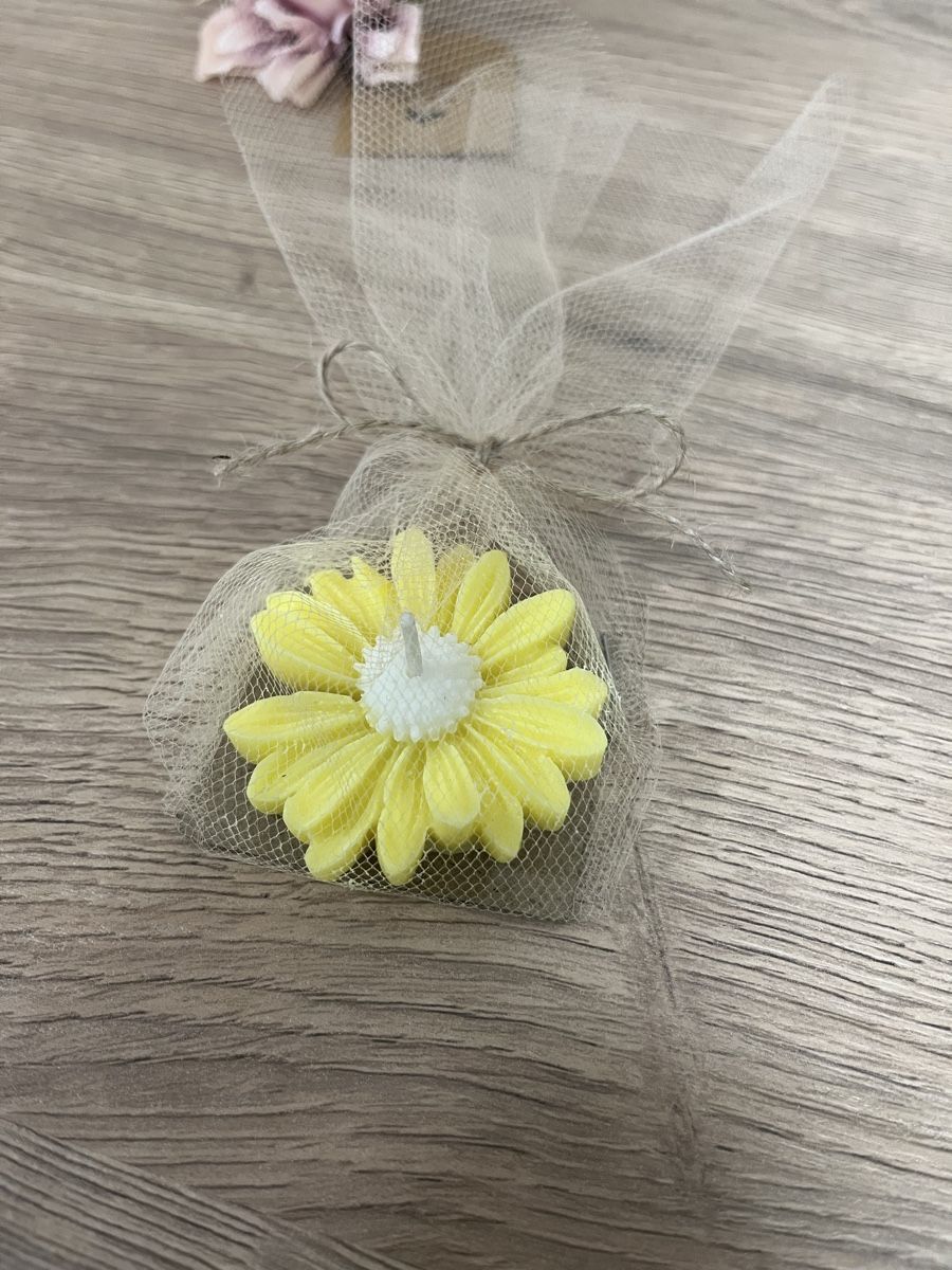 Candele: Blumenkerze gelb, handgemacht – Nuovo (secondo la descrizione) da Frick venduto da van_2dhd 2