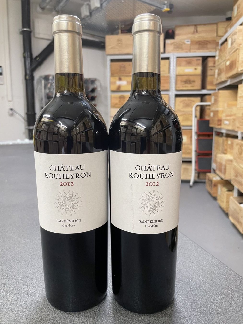 Vino: 2Fl. Château Rocheyron 2012 (Peter Sisseck !!) – Nuovo e nell'imballaggio originale da Zürich venduto da Basepoint