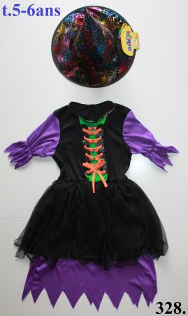 Costume sorcière / Hexe t. 5 - 6 ans