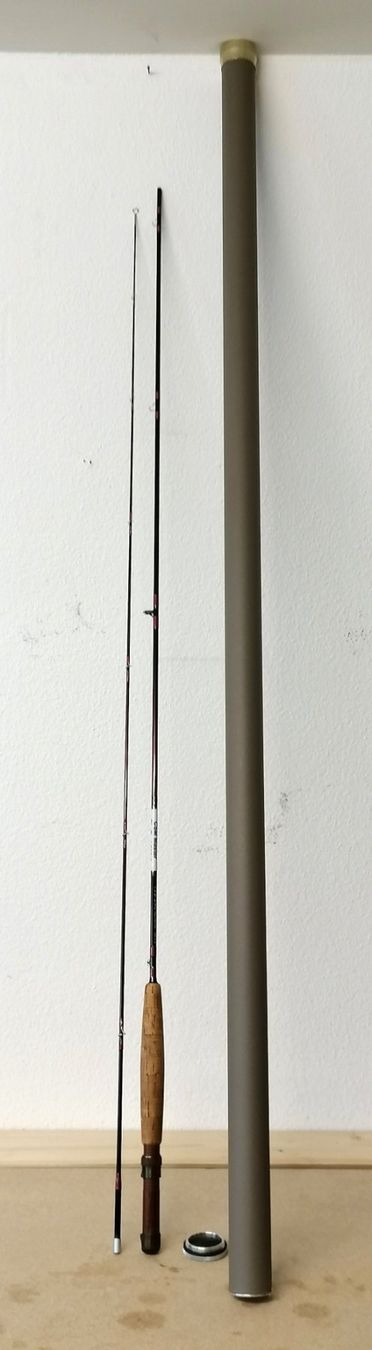 Canne da pesca: Fliegenrute ESM Master 5/6wt 2-teilig mit Rohr – Usato da Reinach BL venduto da fliegenrolli