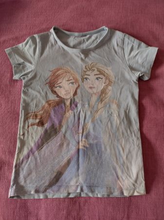 Frozen Mädchenshirt Gr. 116 Elsa, Eiskönigin