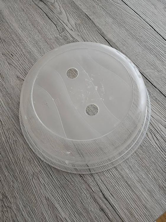 Mikrowellen Spritzschutz Abdeckung 20cm - Transparente Lebensmittelhaube Mit Griff