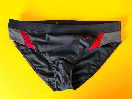 ARESS, Badehose, Grösse M, Farbe Schwarz/Rot/Grau