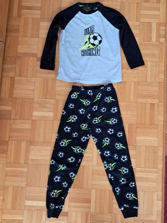 Pyjama "Fussball", Grösse 128, 7-8 Jahre