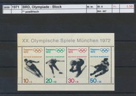1971 BRD, "Olympiade" - Block, ** postfrisch