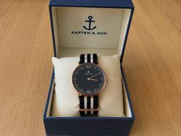 Kapten & Son Campus Uhr – Roségold – Schwarz/Weiss – inkl. O