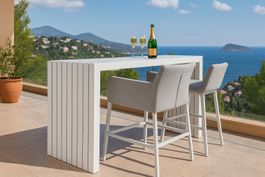 Outdoor Aluminium Bar mit 4 Barhocker wetterfest Sunbrella