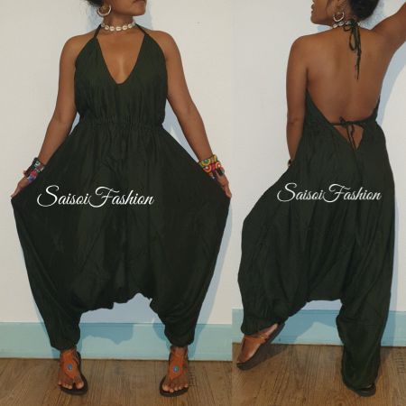 Sommer Harem Maxi Festival 100%Rayoon Jumpsuit Overall XS-XL
