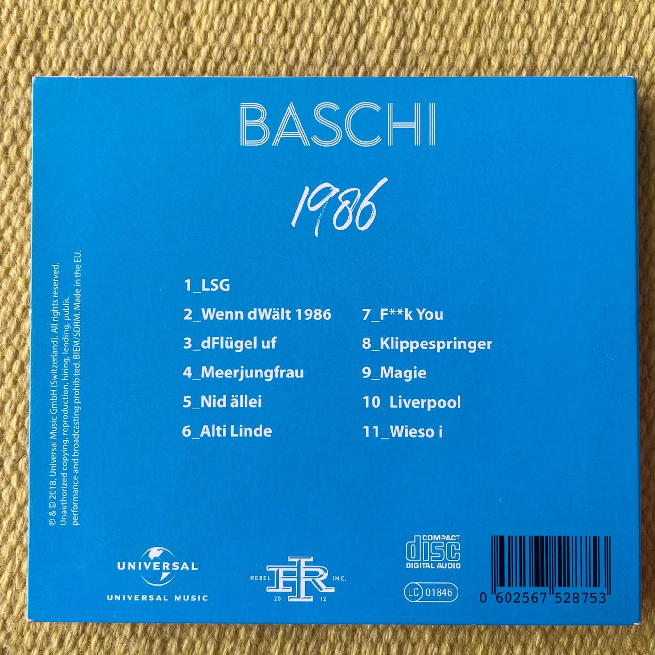 CDs: BASCHI-1986 (DIGIPACK) – D'occasion à Rorschacherberg par CD-Roli 1