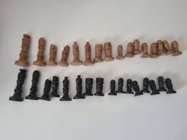 Schachfiguren Set Holz geschnitzt 32 Teile