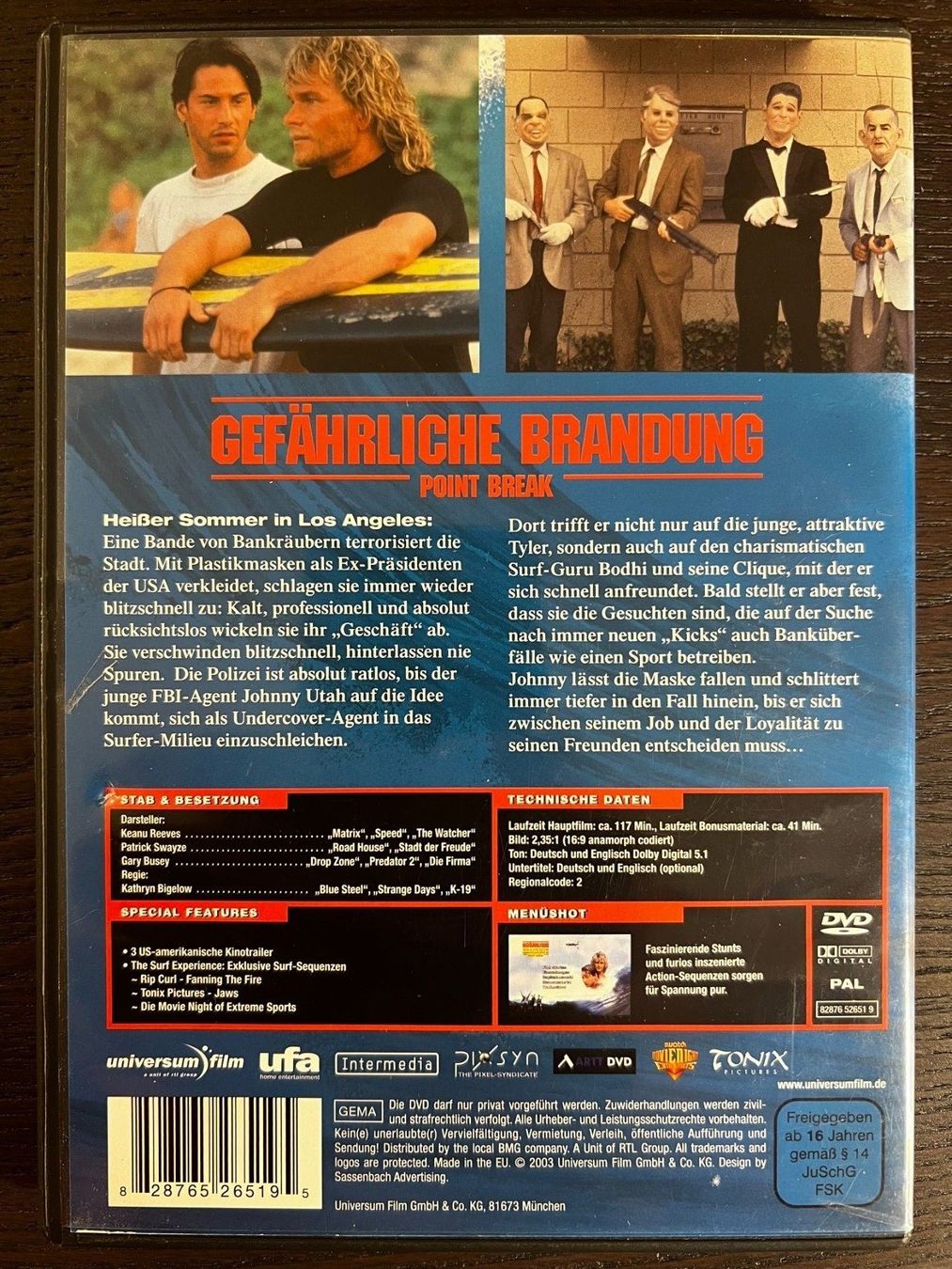 Tutti i DVDs: Gefährliche Brandung - Point Break – Usato da Zürich venduto da FilmFreunde 1