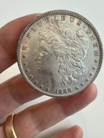 Morgan Dollar USA 1888 Silbermünze gebrauchter Zustand