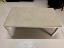 Gartentisch / Loungetisch für Aussenbereich (Weiss/Grau)