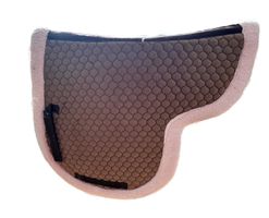 Schabracke/ Pferdedecke/Sattelunterlage, braun und rosa