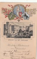 St.Gallen--Relief-Prägekarte 1919-Marktplatz