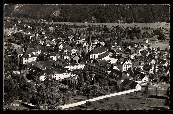 Cartoline postali: AK Stans, Ortsansicht mit Kirche – Usato da Berlin venduto da bartko-reher