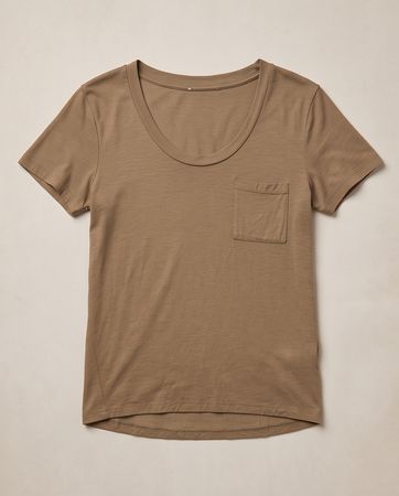 T-shirt beige vert — très bon état — taille S/M