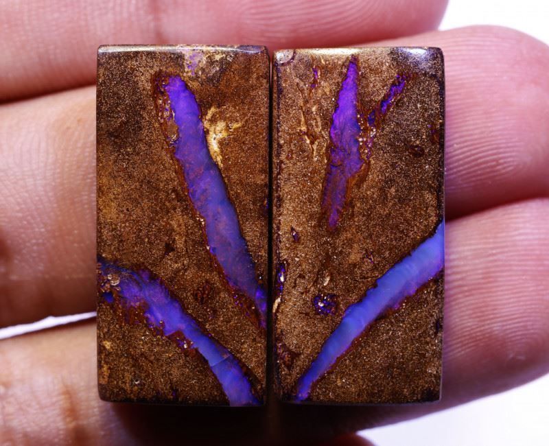 Pietre preziose: Australischer Boulder Opal Paar 49Cts. – Nuovo (secondo la descrizione) da Bern venduto da Grindelwaldaus 2