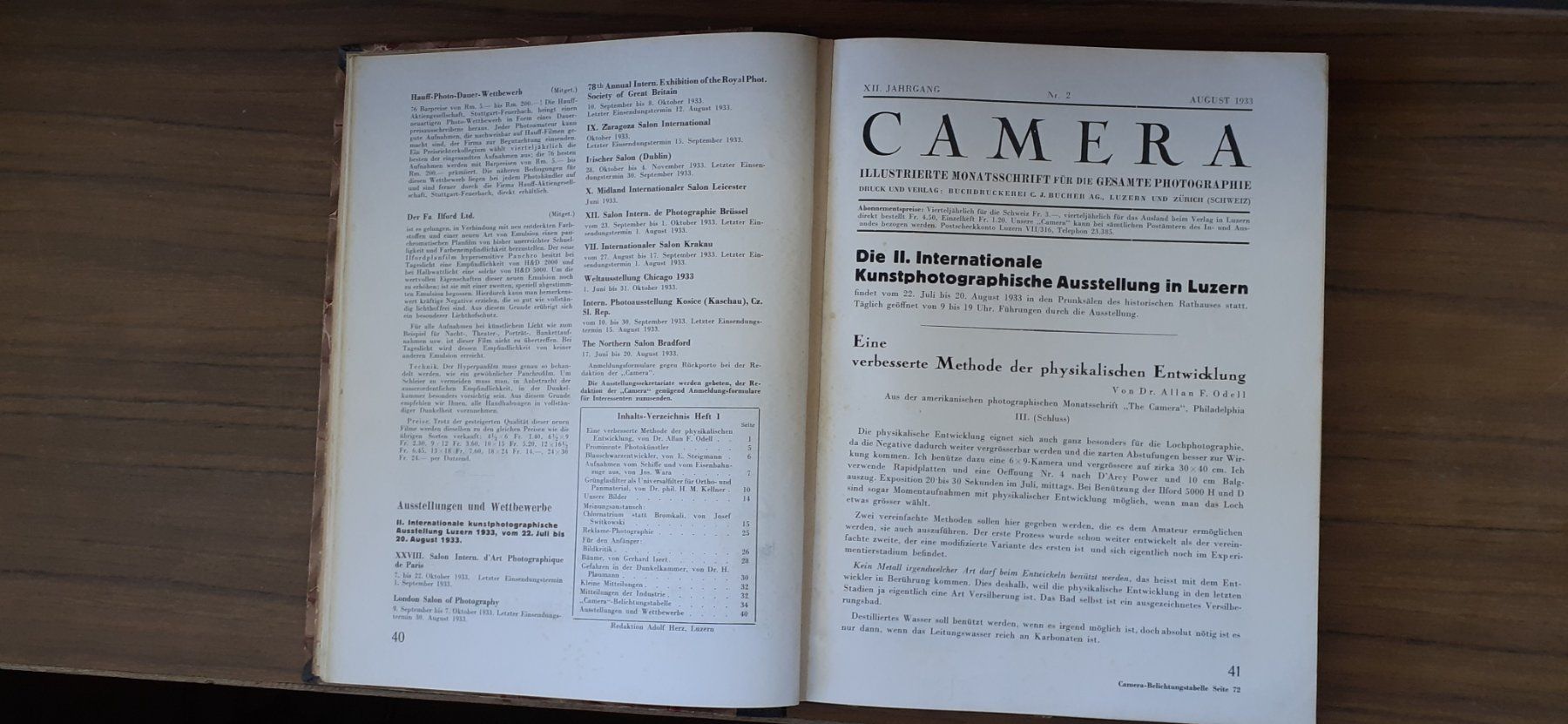 Libri: Monatsschrift Camera 1933 – Usato da Mörschwil venduto da aik_x8mc 5