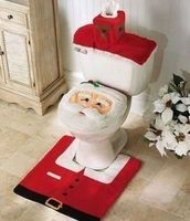 2 Stück  Weihnachtsmann 3 Teiliges WC Set