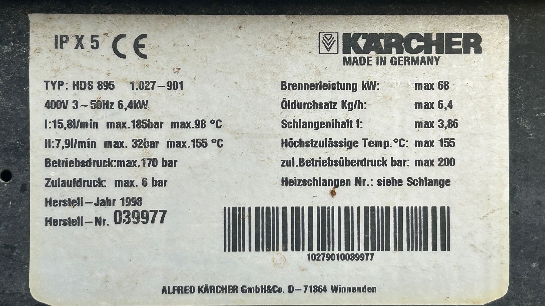 Kärcher Hochdruckreiniger: Kärcher Hochdruckreiniger – Gebraucht aus Aettenschwil von Stockard 4
