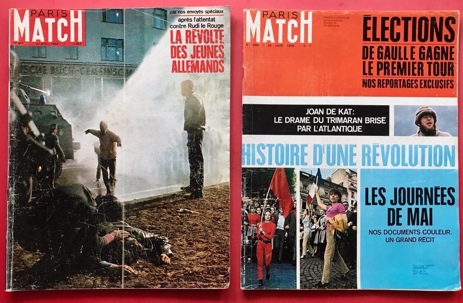 Zeitschriften & Magazine: 2 x Paris Match No 994 & 999/  1968 – Gebraucht aus Zürich von EYEBOOKS