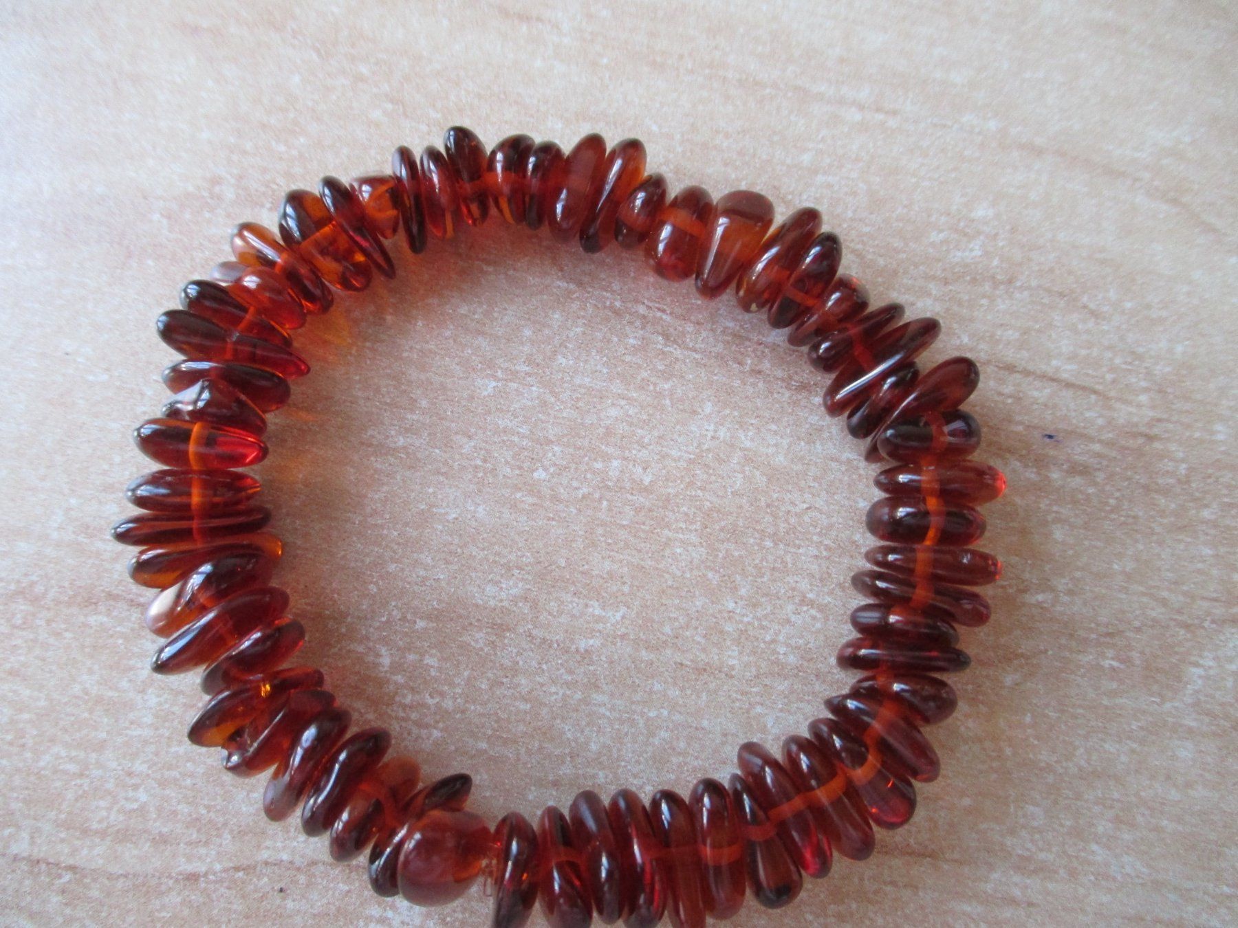 Bracciali & Braccialetti: Bernstein Elast-Armband Cognacfarben Länge 18cm – Usato da Winterthur venduto da katzen07 3