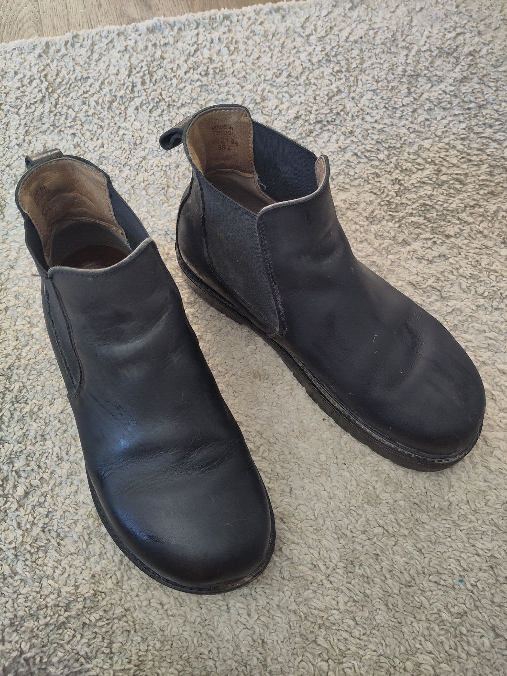 Birkenstock Scarpe da uomo: Schwarze Leder Boots Birkenstock – Usato da Ettenhausen TG venduto da Laib 2