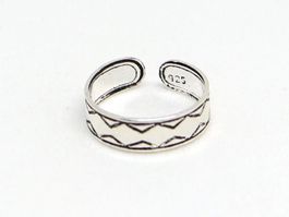 Bague d'orteil NEUVE en Argent 925 – Motif Géométrique