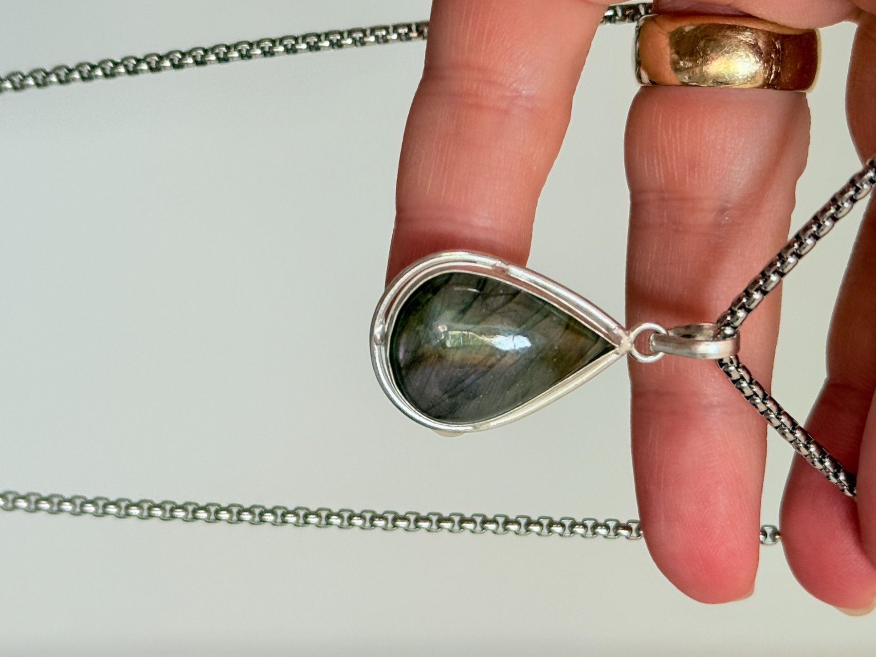 Catenine: Labradorite Gemstone Handmade Jewelry necklace – Nuovo e nell'imballaggio originale da Genève venduto da AGBERG 5