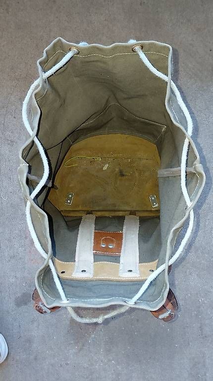 Schweizer Armee Zaini: Alter Schweizer Armeesack (Canvas, mit Lederboden) – Usato da Herisau venduto da JeromeW1982 3