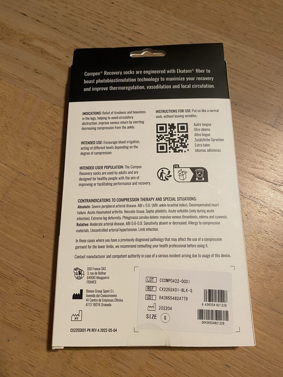Calze: Chaussettes de récupération/compression COMPEX t. S NEUVES** – Nuovo e nell'imballaggio originale da Granges -Paccot venduto da Titi_1978 1
