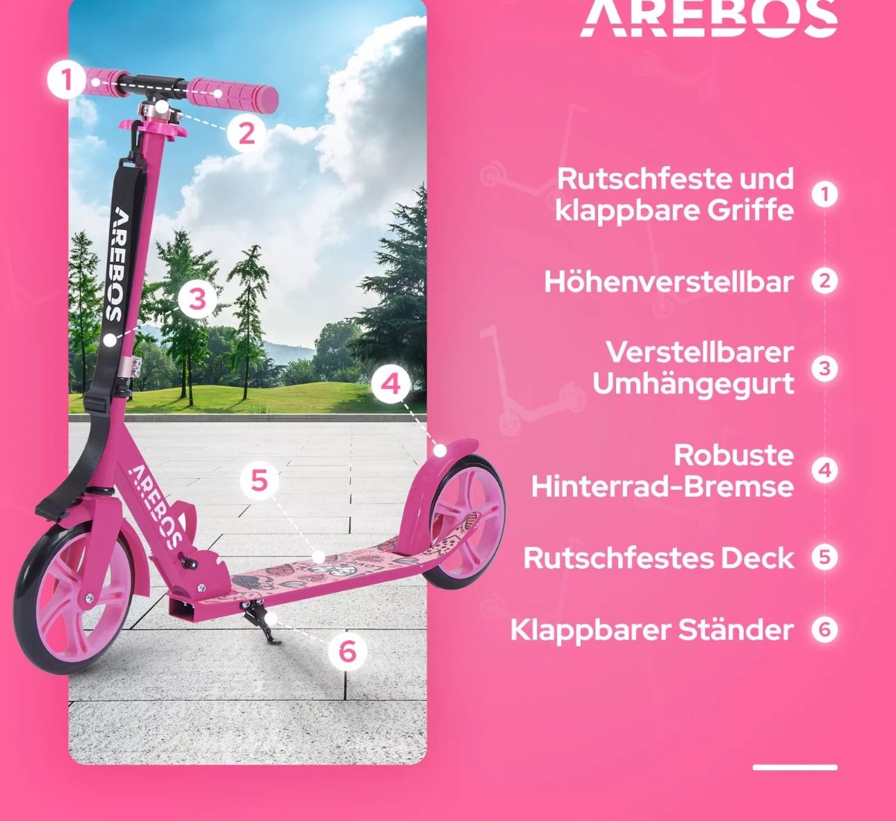 Kickboard: Tretroller Kickroller Cityroller Kinderroller Erwachsene – Nuovo e nell'imballaggio originale da Amriswil venduto da JaJa-Express 2