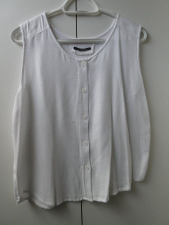 Shirt Animale Gr. 42 (XL), weiss, mit Knöpfen