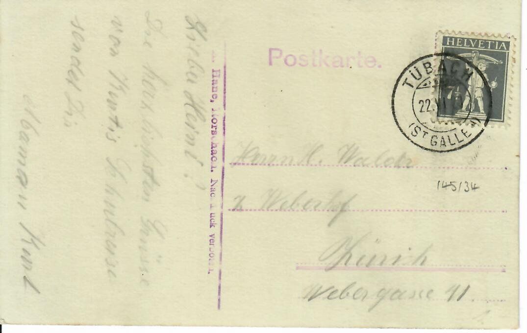 Cartoline postali: Tübach SG – Usato da Hochdorf venduto da Ziegel-16 1