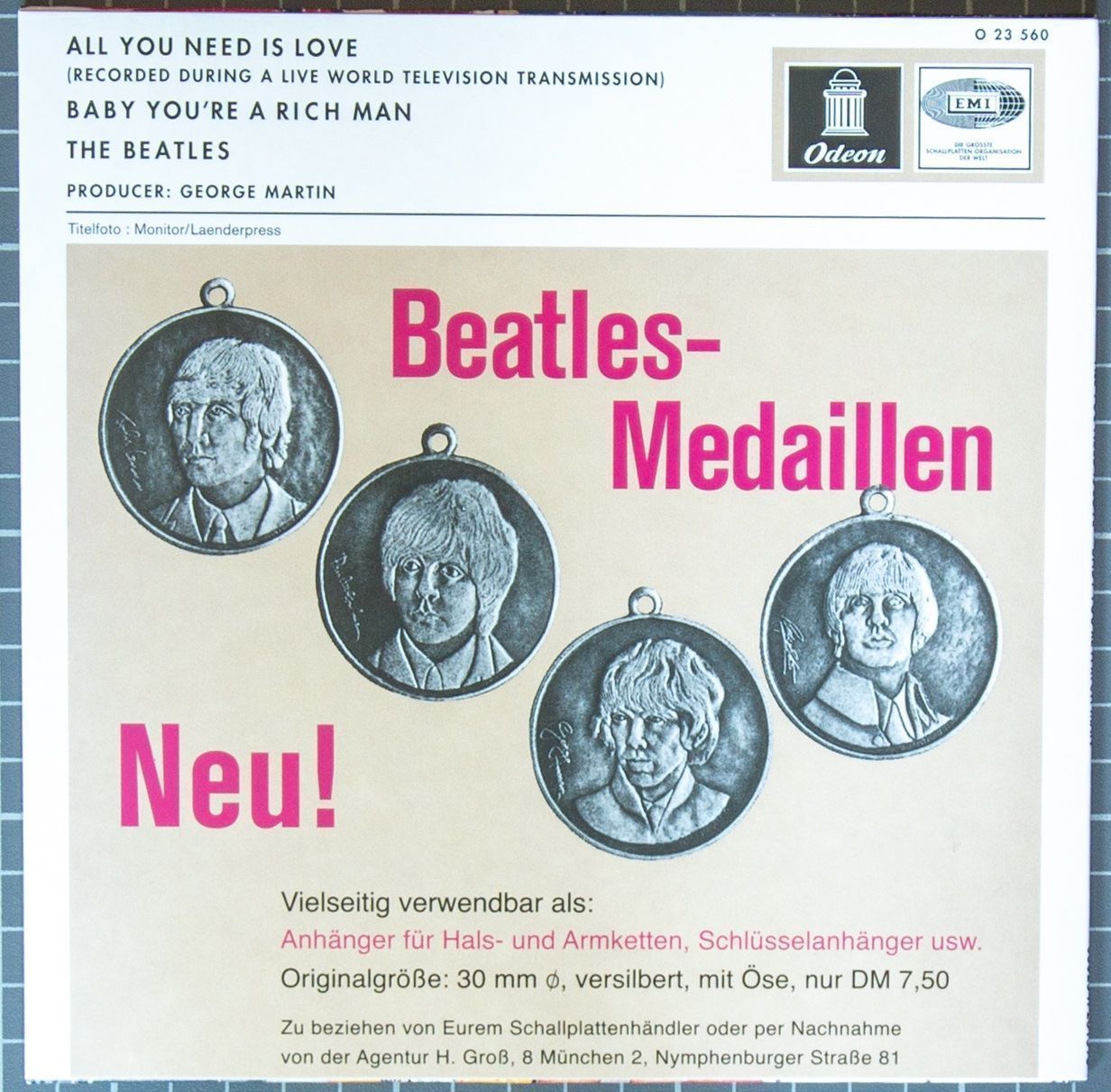 Schallplatten: 7" BEATLES all you need is love – Neu (gemäss Beschreibung) aus Belp von Freeeme 1