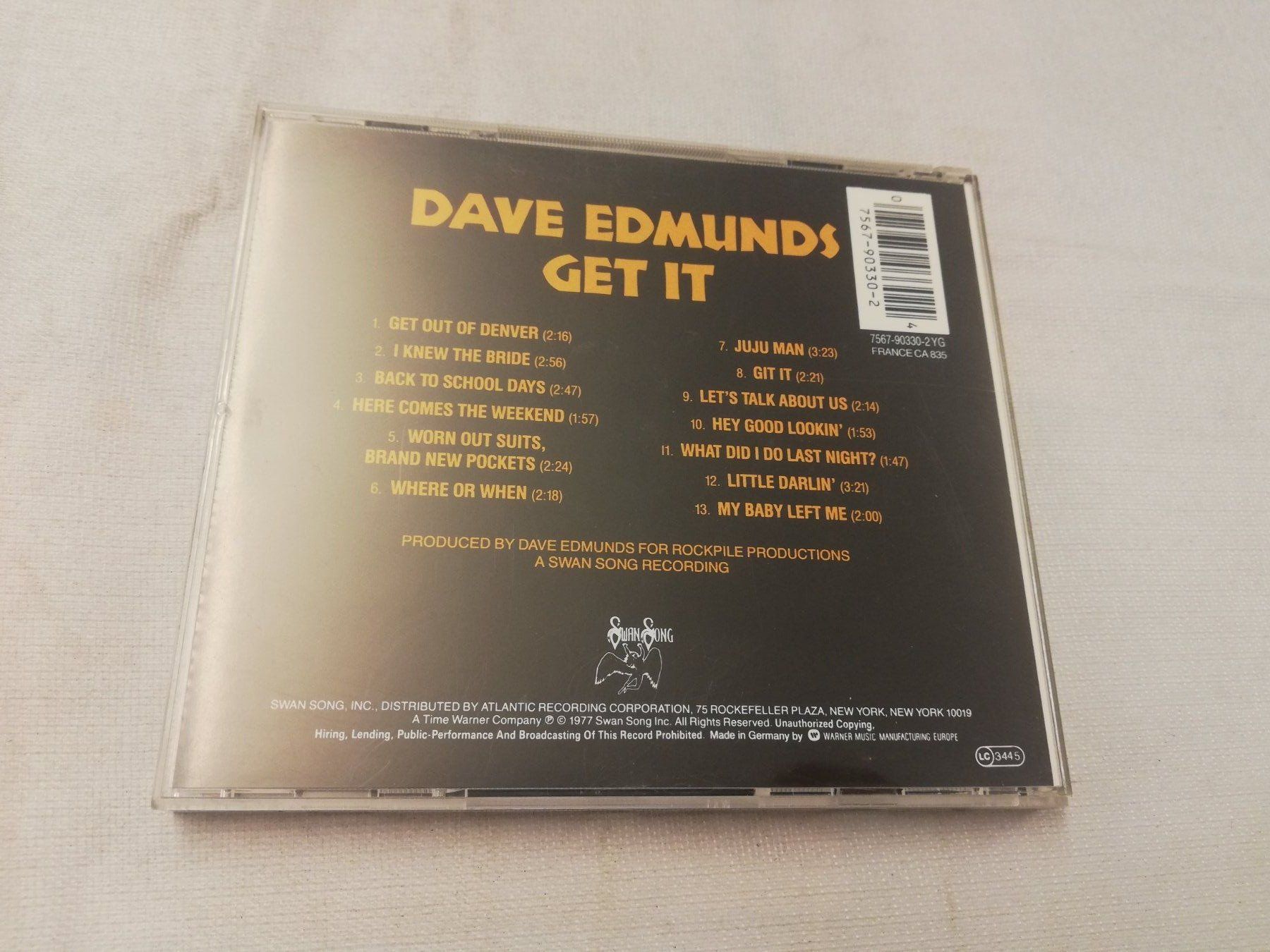CD: DAVE EDMUNDS - GET IT – Usato da Bern venduto da Vinylsound.ch 1