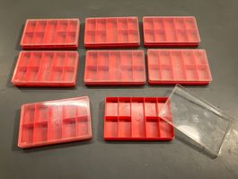 Post. kl. Kunststoff Sortierboxen ca. 15.5x10x2.5cm H ab 1.-