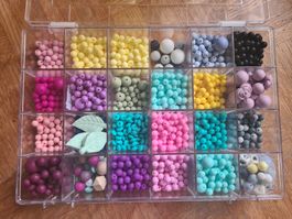 Lot de perles en silicone pour loisirs créatifs