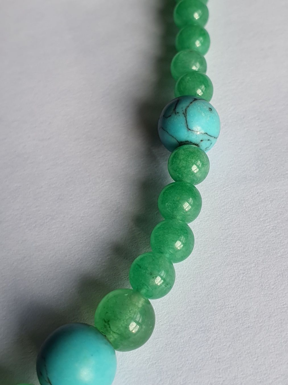 Catenine: Collier Perles et Pendentif Turquoise et Jadéïte – Nuovo e nell'imballaggio originale da Tavannes venduto da Alkatra-kkk666 2