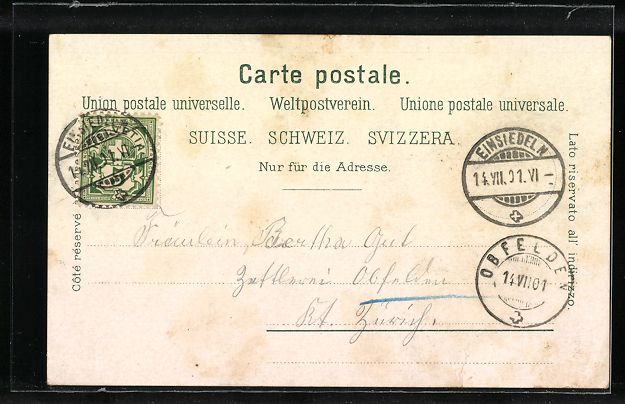 Cartes postales: Litho Einsiedeln, Kirche und Kloster – D'occasion à Berlin par bartko-reher 1