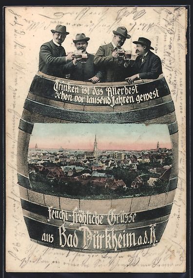 Cartoline postali: Grusskarten-AK Bad Dürkheim a.d.H., Ort – Usato da Berlin venduto da bartko-reher