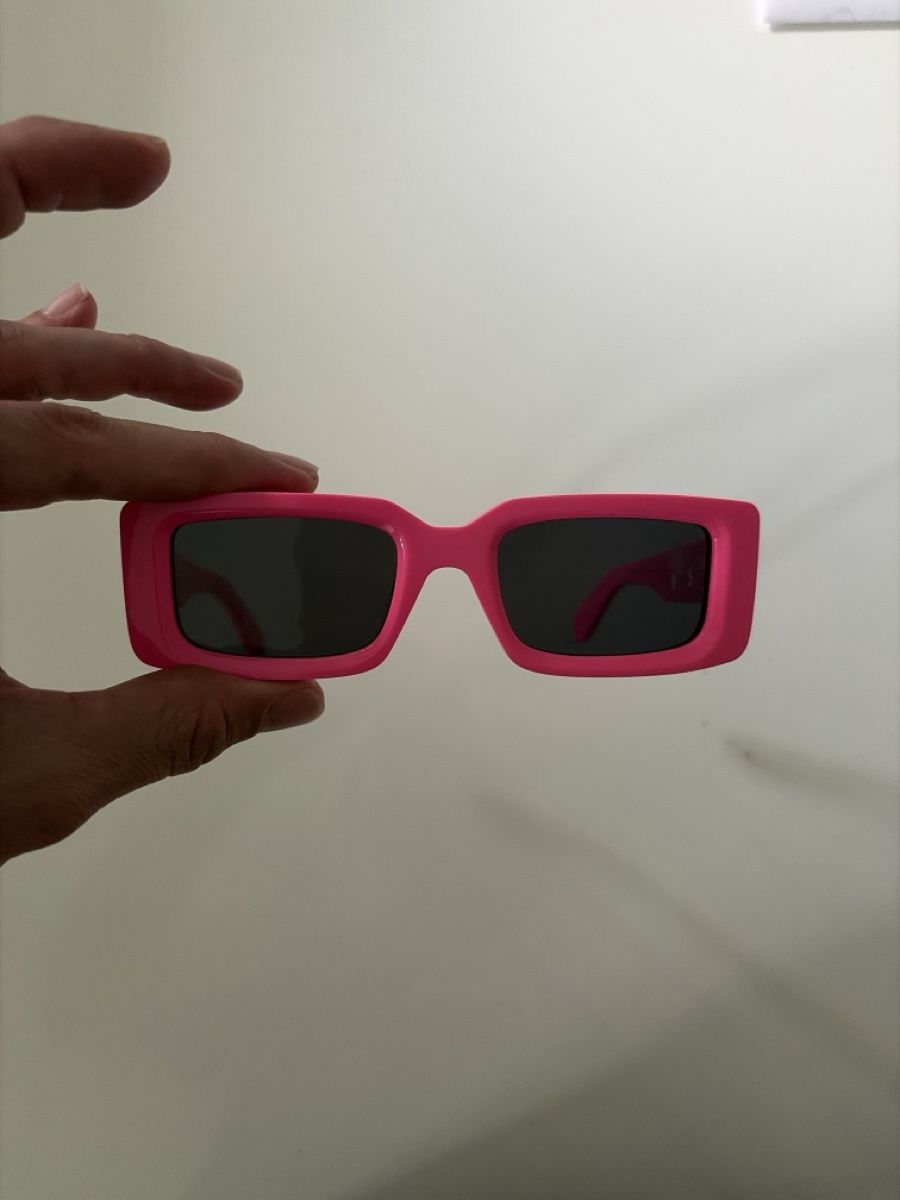 Off-White Brillen & Gläser: Sonnenbrille Off-White rosa mit Schmuck, NEU – Neu und originalverpackt aus Zürich von gilbert_co
