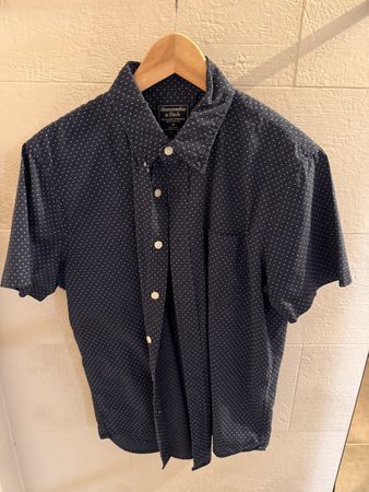 Abercrombie & Fitch Hemd, Grösse M, Dunkelblau mit Pünktli