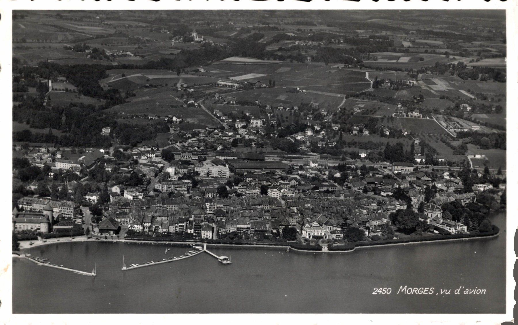 Cartoline postali: Morges, vu d'avion – Usato da Bronschhofen venduto da Astore