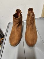 Bottes d'automne en daim camel, taille 38, parfait état!