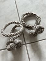 Elegant Pair of Curtain Tiebacks - Rope and Ball Design!