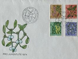 🤸🌿 Pro Juventute 1974: Giftpflanzen des Waldes Nr.:248-251